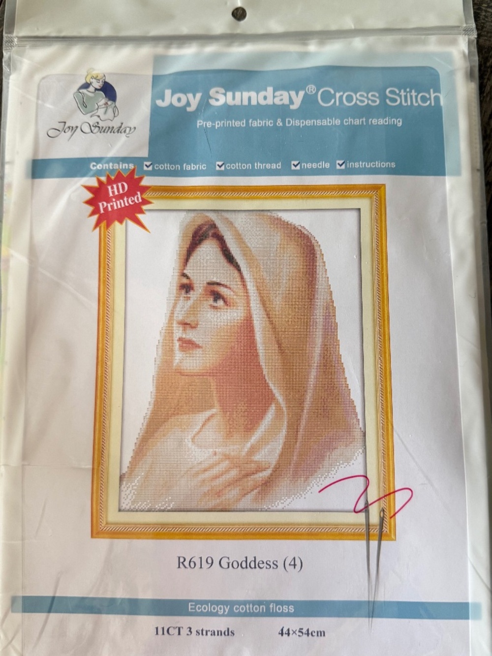 Mary Joy Sunday Pre-Printed Cross Stitch Kit 11ct Aida - NEW